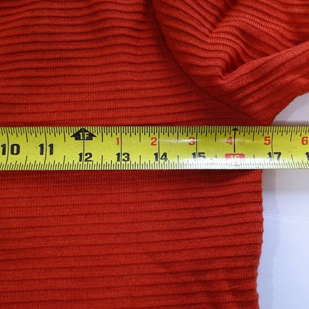 Band Of The Free Rust Ribbed Knit Crop Top Women Size XS Wide Sleeve NEW/FLAW